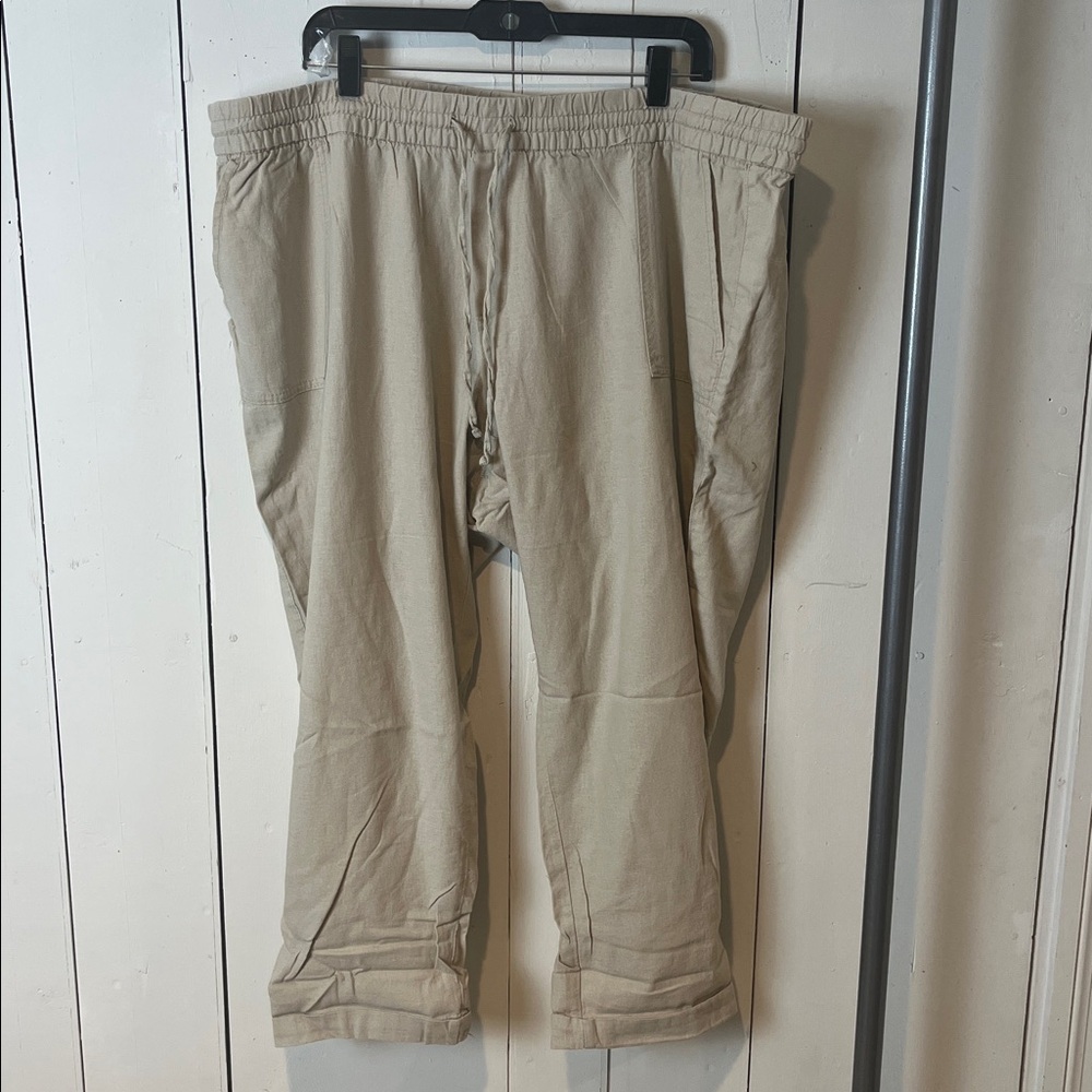 Old Navy Women’s Beige Linen Lounge Pants XXL